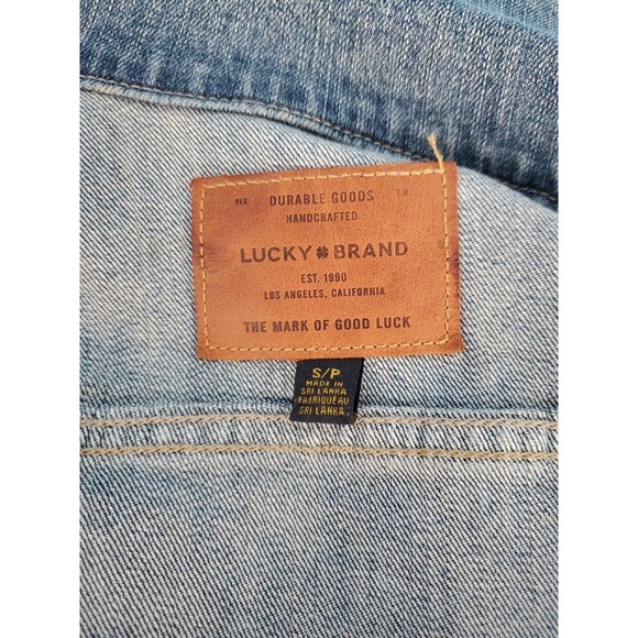 Lucky Brand Denim Jacket Sm Light Wash Tomboy Trucker  Flap Pockets Classic - Picture 10 of 16